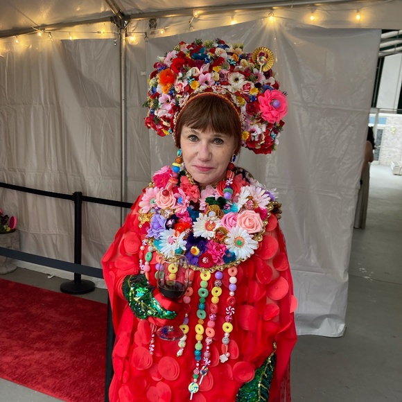Handmade Candy/Flower Vest For Costume Party with gloves, earrings and barret - Picture 7 of 9